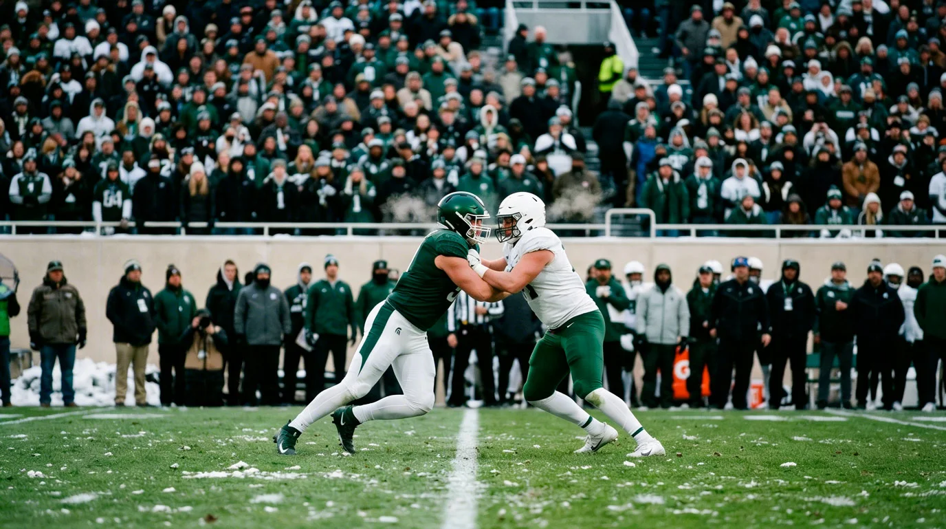 Partido de fútbol americano NFL de final de temporada con implicaciones de playoffs